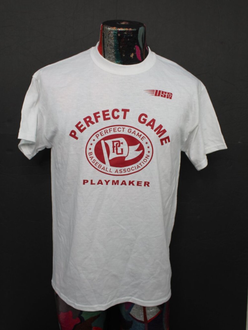 Perfect Game Baseball Association Mens White Tshirt Size Medium